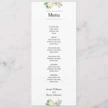 Trouwvoedselmenu | Klassieke Miniimale Bloem