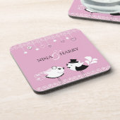 Trouwvogels Bruid Bruidegom Onderzetters (set van  (Linkerzijde)