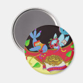 Trouwvogels Oekraïense volkskunst Magneet (Voorkant / Achterkant)