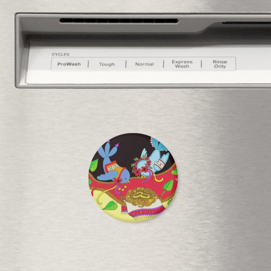 Trouwvogels Oekraïense volkskunst Magneet (Insitu (Vaatwasser))