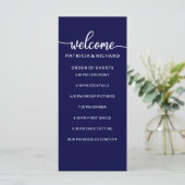 Trouwvolgorde Chic Navyblauw en Wit (Staand voorkant)