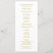 Trouwvolgorde van de dienst Ceremonie Programma Go Programmakaart (Achterkant)