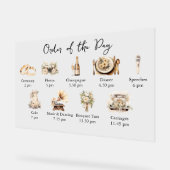 Trouwvolgorde van de Geïllustreerde Evenementen Acryl Bord (Hoek)