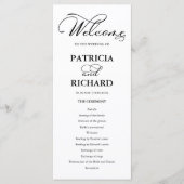 Trouwvolgorde van de viering Elegant programma Programmakaart (Voorkant)