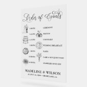 Trouwvolgorde van evenementen Iconen Kalligrafie D Acryl Bord (Hoek)