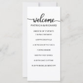 Trouwvolgorde van Gebeurtenissen Chic Zwart en Wit (Voorkant)