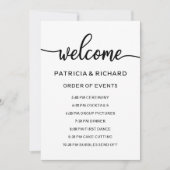 Trouwvolgorde van gebeurtenissen Tijdschema Planni Kaart (Voorkant)