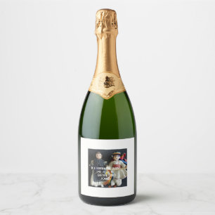 Trouwvoorkeur Roemeense nationale kostuum sprankel Sparkling Wijnetiket