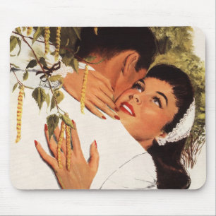 Trouwvoorstel in vintage stijl, Liefde en Romantie Muismat
