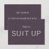 Trouwvoorstelkaart voor bruidsjonker bedankkaart (Voorkant / Achterkant)