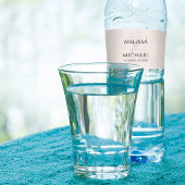 Trouwwater met bloemenrood Aangepast Waterfles Etiket