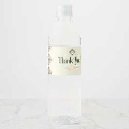 Trouwwaterfleslabels Elegant Persoonlijk Waterfles Etiket