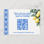 💙🍋Trouwwebsite Azul & Limone Romance Informatiekaartje (Achterkant)