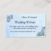 Trouwwebsite - Blue Peony Set Informatiekaartje (Voorkant)