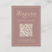 Trouwwebsite Elegante gouden typografie RSVP Informatiekaartje (Voorkant)