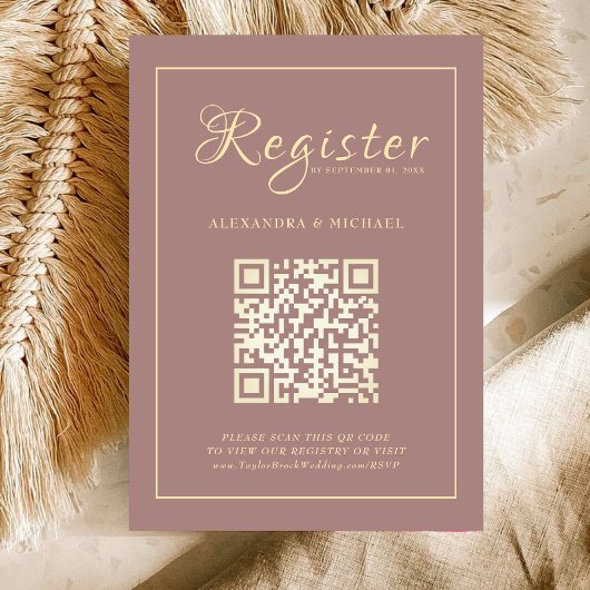 Trouwwebsite Elegante gouden typografie RSVP Informatiekaartje