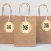 Trouwwebsite goud QR details informatie rsvp Ronde Sticker