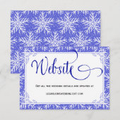 Trouwwebsite Informatiekaart Winter Sneeuwvlokken Informatiekaartje (Voorkant / Achterkant)