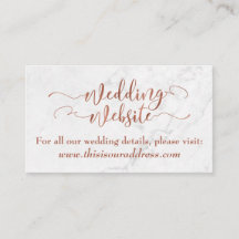 Trouwwebsite | Koperen Schrift met Witte Marmer