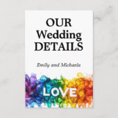 🌈 Trouwwebsite LGBTQ geschilderd met liefde Informatiekaartje (Voorkant)