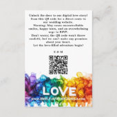 🌈 Trouwwebsite LGBTQ geschilderd met liefde Informatiekaartje (Achterkant)