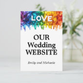 🌈 Trouwwebsite LGBTQ geschilderd met liefde Informatiekaartje (Staand voorkant)