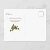 Trouwwebsite met dennenappels Save the Date Aankondigingskaart (Achterkant)