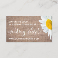 Trouwwebsite, Mooie Script, Jute & Madeliefjes