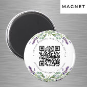 Trouwwebsite QR-code details RSVP lavendel Magneet