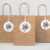 Trouwwebsite QR code details rsvp pampas Ronde Sticker