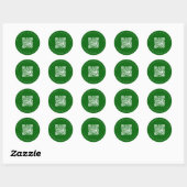 Trouwwebsite QR code details rsvp smaragdgroen Ronde Sticker (Vel)