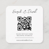 Trouwwebsite QR-code Foto Minimalistisch Informatiekaartje (Achterkant)