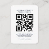 Trouwwebsite QR-code foto RSVP Informatiekaartje (Voorkant)