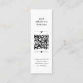 Trouwwebsite QR-code RSVP Bijlagekaart Klantenkaartje (Voorkant)