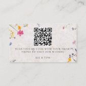 Trouwwebsite QR-code Wildflower Garden Blush Informatiekaartje (Achterkant)
