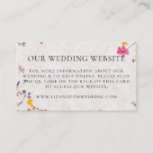 Trouwwebsite QR-code Wildflower Garden Blush Informatiekaartje (Voorkant)