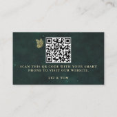 Trouwwebsite QR Fairycore Bos Emerald Goud Informatiekaartje (Achterkant)