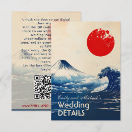 Trouwwebsite + QR Japanse Harmonie met Fuji Informatiekaartje