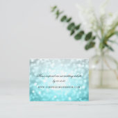 Trouwwebsite RSVP Beach Ombre Glitter Lights Informatiekaartje (Staand voorkant)