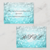 Trouwwebsite RSVP Beach Ombre Glitter Lights Informatiekaartje (Voorkant / Achterkant)