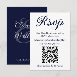 Trouwwebsite RSVP met QR-code Kaartje