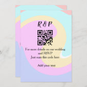 Trouwwebsite RSVP q r code voeg naam tekst toe  Feestdagenkaart (Voorkant / Achterkant)