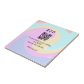 Trouwwebsite RSVP q r code voeg naam tekst toe  Tegeltje (Zijkant)