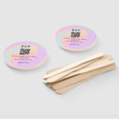 Trouwwebsite RSVP Q R code voeg naamtekst toe Handwaaier (Niet-gemonteerd)