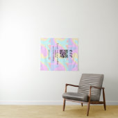 Trouwwebsite RSVP Q R code voeg naamtekst toe Wandkleed (In Situ (horizontaal))