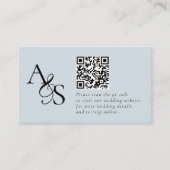 Trouwwebsite, RSVP, QR-code, elegant, monogram Informatiekaartje (Voorkant)