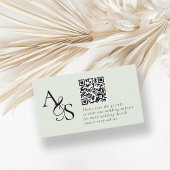 Trouwwebsite, RSVP, QR-code, elegant, monogram Informatiekaartje