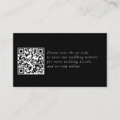 Trouwwebsite, RSVP, QR-code, elegant, monogram Informatiekaartje (Achterkant)