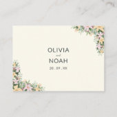 Trouwwebsite RSVP QR-code met bloemmotief Informatiekaartje (Achterkant)