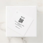 Trouwwebsite RSVP QR-code naam tekst toevoegen Bedankjes Labels (In situ)